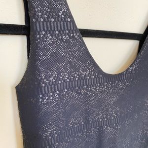 NWT Commando Black Snakeskin Print Bodysuit, Med.